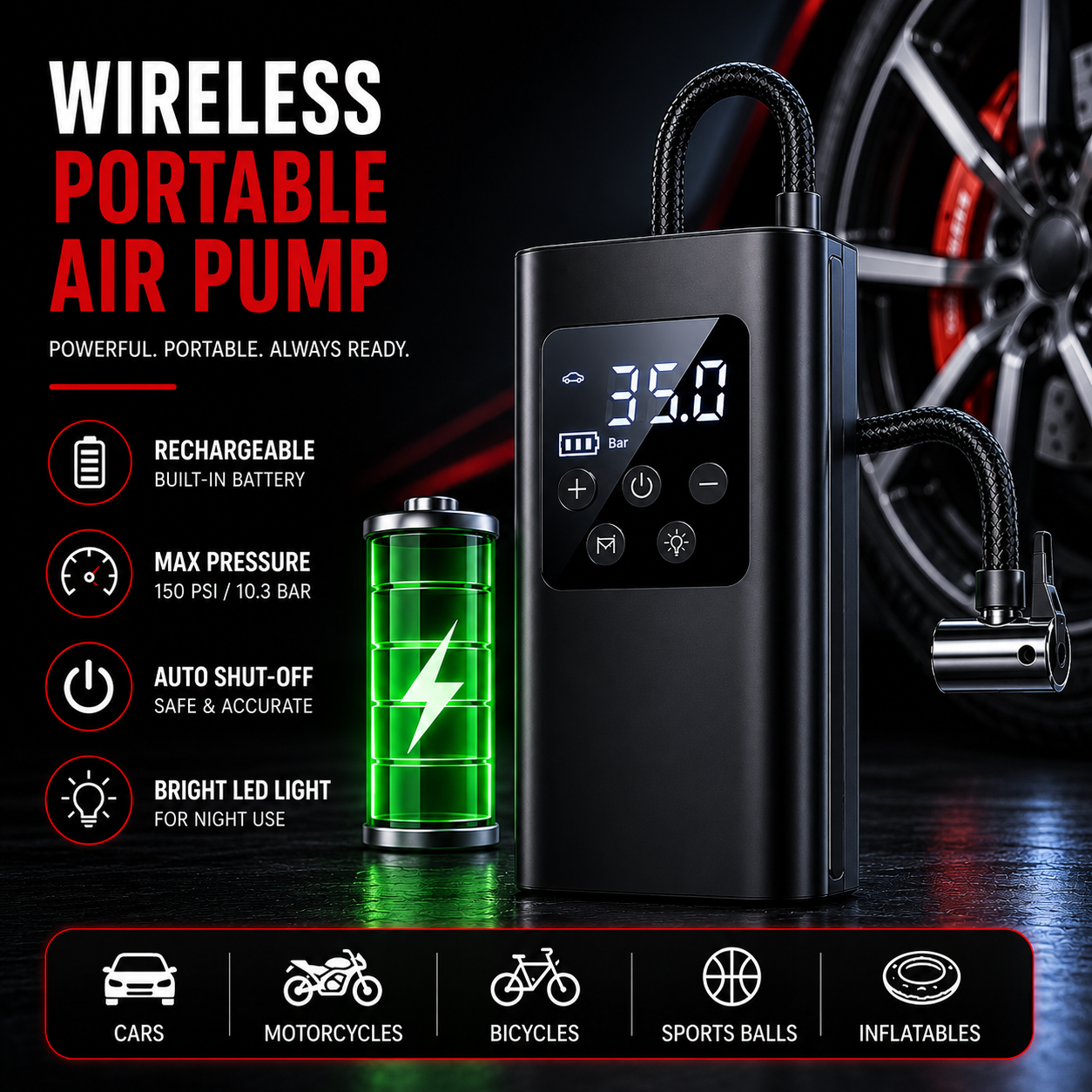 rechargeable Air Compressor