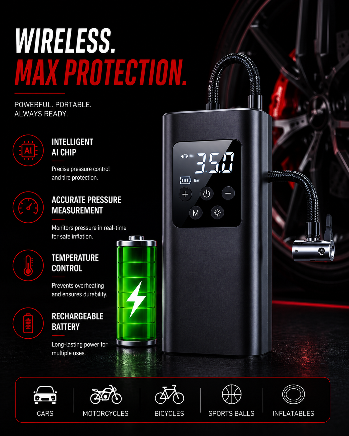 rechargeable Air Compressor